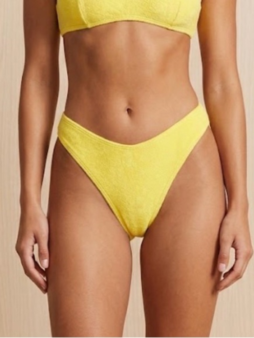 PacSun Bright Yellow High-Leg Bikini Bottoms